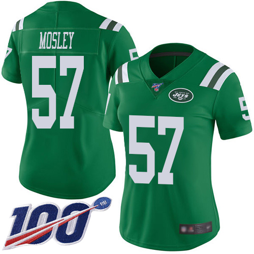 New York Jets Limited Green Women C.J. Mosley Jersey NFL Football #57 100th Season Rush Vapor Untouchable->women nfl jersey->Women Jersey
